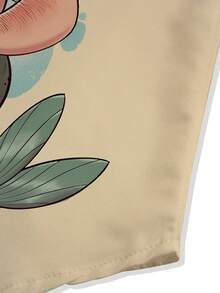 1 Set Printed Mermaid Muscle Man Short Sleeve Shirt & Solid Color Shorts Casual Suit For Men, Suitable For Daily Outdoor Holiday Wear