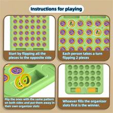 ¡Nueva alerta de juego de mesa! Ajedrez con patrón de frutas/animales que se da vuelta, un éxito en reuniones festivas, para retos de memoria, e ideal como regalo de Halloween y Navidad - Reversión - Ver 6