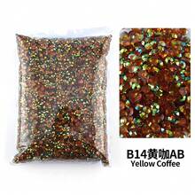 Bán buôn số lượng lớn nhựa Rhinestone thạch màu AB trong suốt AB 2mm, 3mm, 4mm, 5mm, 6mm mặt phẳng nghệ thuật móng tay trang trí quần áo - Nhiều màu - Xem 12