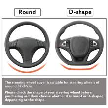 Car Steering Wheel Covers Anti Skid PU Leather Universal Steering Wheel Cover Breathable Sport Style 37-38cm Car Accessories For Women Men