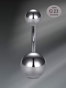 CIZME 1个14g 10mm G23钛钢肚脐环，纯钛肚脐环，女士肚脐穿刺饰品，10mm钛钢肚脐环，方形立方氧化锆肚脐穿刺饰品，14g肚脐环/肚脐钉，14g肚脐环/肚脐钉套装（男女通用），肚脐穿刺饰品 - 銀色 - 查看 7