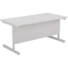 Office Desk - 北極白/白色框架1 - 查看 4