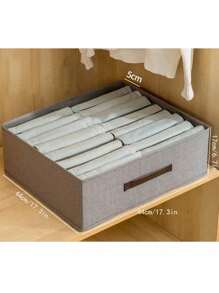 1 pieza Caja divisora de almacenamiento con 16 compartimentos para pantalones/ropa, separador de armario y cajón de armario