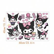 Sanrio Large Sanrio Kuromi Cartoon Wall Sticker For Children's Room, Girls' Bedroom, Cute Decorative Wall Decal For Nursery