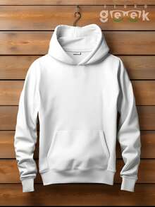 Plain Sweatshirt With No Print And Hood  2042 - 白色 - 查看 1