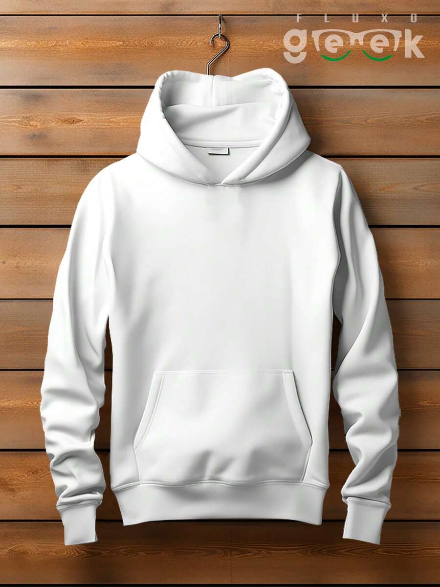 Plain Sweatshirt With No Print And Hood 2042 - 白色 - 查看 1