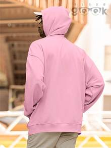 Plain Sweatshirt With No Print And Hood  2042 - 淺粉色 - 查看 5