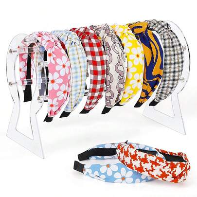 1 pieza Organizador de diademas de acrílico transparente y hueco, soporte de almacenamiento para collares, pulseras y joyas
