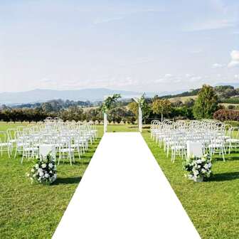 1pc Aisle Runner For Wedding Ceremony And Holiday Decoration - Trimmable Aisle Carpet Runway, Enhances Romantic Ambiance For Wedding Aisle, Christmas, Halloween, Thanksgiving, Valentine's Day