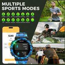 EIGIIS 3ATM Waterproof Military Smart Watch For Men With LED Flashlight, 1.53" HD Smartwatch With Answer/Make Call, Fitness Tracker With 110+ Sports Modes Sleep Monitor For Android IOS - Multicolor - View 6