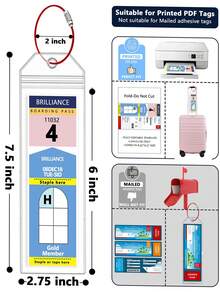 5Pcs Luggage Tag For Cruise Ship Essentials, Cruise Luggage Tag Holder, 3/2/1pc Clear Cruise Luggage Tags For All Cruise Lines Travel Essentials ,For Travel Backpack Luggage Suitcase Travel Gear ,Back To School Workout School Supplies, Holiday Camping Holiday Essentials, Vacation Accessories Suitcase Tag - Multicolor - View 12