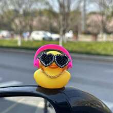 1pc Duck Designed Car Decor, Cute Interior Accessory, Suitable For Car, Motorcycle, Bicycle