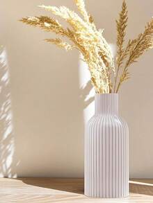 1pc Creative Vase With Round Mouth Lines,Suitable For Home Decor, Bedroom Decor, Office And Students, The Best And Christmas Gift,Storage,Wedding Decor,House Decor,Jewelry Organiser,Party Decorations Flower Vase Glass Vase