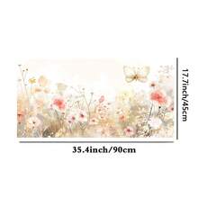 1 Stück Buntglas-Fensterfolie mit Frühlingsblumen, Fensterverkleidungsfolie mit geätztem Glas-Effekt, klassisch europäischer, farbenfroher Dekorfilm für Küche und Zuhause