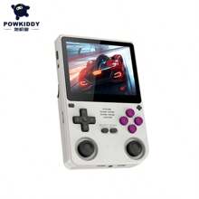 powkiddy Portable Arcade Game Console Features An Open-Source Linux System, 3.5-Inch IPS High-Definition Display, 64GB 10K+Expexptable Game Storage, An OTG Interface, 5000mAh Rechargeable Lithium Battery, USB Charging, And Is Made Of ABS Material. It Is An Ideal Holiday Gift For Outdoor Activities And Offers A Fresh And Eye-Catching Display For Outdoor Adventures. The Design Is Durable And Does Not Require Batteries