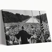 Luther King Poster, I Have A Dream, White Wall Art, Vintage Photography, Mlk Print, Civil Rights Photo Poster Canvas Painting Printing Wall Art Aesthetic Decoration Suitable For Home Decoration - Multicolor - View 1