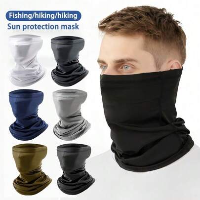 1 pieza Máscara facial unisex para ciclismo, cuello calentador de camuflaje para deportes al aire libre resistente al viento y al polvo, transpirable