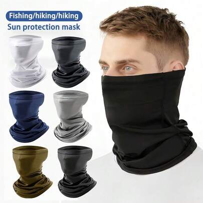 1pc Unisex Cycling Face Mask, Outdoor Sports Windproof Dustproof Breathable Camouflage Neck Gaiter Headwear