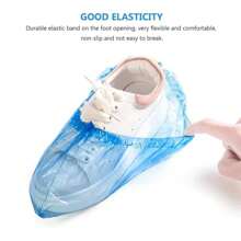 100 piezas/50 piezas Cubrecalzado desechables, aptos para artículos de limpieza, hoteles de viaje, ciclismo al aire libre, cubrecalzado azules,¡mantienen los zapatos secos en días lluviosos!
