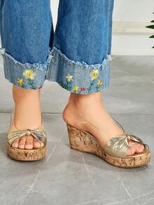 Sandálias de PVC transparentes respiráveis e abertas para meninas, elegantes e generosas, confortáveis e antiderrapantes, sapatos casuais para atividades ao ar livre