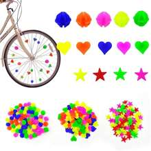 36pcs/Set Bike Wheel Spokes Beads, Colorful Plastic Clip Beads Bicycle Bike Spoke Decorations,Bike Spokes Accessoriess Wheel Decorations Covers, Random Color Color