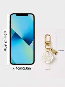Hợp kim thanh lịch thời trang Nhãn chữ Ngọc trai Họa tiết treo Trang trí Phụ kiện túi Móc chìa khóa Bùa cảm ơn Quà tặng Phụ kiện giáo viên - trắng - Xem 4