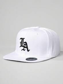 1 件可调节帽檐刺绣 LA 棒球帽，户外防晒休闲帽，适合春季、秋季、旅行、海滩、男士、Y2K 风格