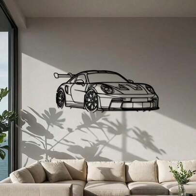 HELLOYOUNG 1Pc, Car Metal Wall Art, 15.75inch*6.32inch, Car Sign, Creative Wall Decor, Unique Modern Home Decor, Metal Wall Hanging Decor, Gifts For Car Lovers, Car Guy Gifts, Birthday Gifts, Fathers Day Gifts,Home Decor ,Room Decor,Wall Decor