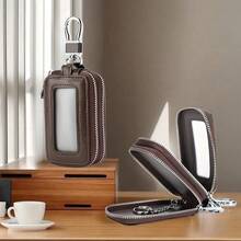 1pc Universal Double-Layer Car Key Fob Case, Car Smart Key Fob Holder For Remote Key Fob, Elegant Key Fob Holder For Enhanced Remote Key Security - one-size - View 12