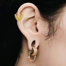 1 pieza Anillo de septum vintage y fresco de acero inoxidable 316L, joya de piercing para aro de nariz, arete de oreja y cartílago