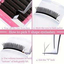 FADVAN 0.07 8-12mm C/D/L/M-Curl Mix Lashs 12 Rows YY/3DW/4DW/5DW/6DW/7DW/8DW Shape Lashes Natural Soft Lash Tech Supplies Brazilian Eyelash Premade Volume Fan Lashes Extension,Professional Eyelash Grafting,Lash Tech Supplies