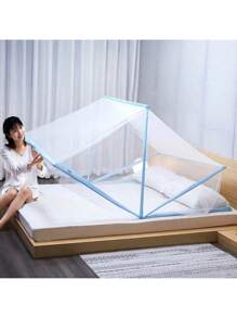1 Pieza Red mosquitera de cama portátil y plegable, diseño plegable, apta para camas de 1,6*1,9m/1,8*2m