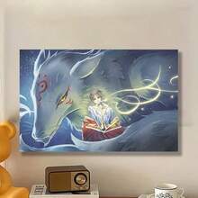 Framed Natsume Yuujinchou Anime Art Poster Fantasy Art Canvas Poster Wall Art Picture Prints Hanging Photo Gift Idea Decor Home Posters Artworks Birthday Party Decor, Mother's Day New Year Easter Gift,  Home Living Room Office Wall Decor, Perfect Gift And Wall Decoration, Room Decor, Wall Art Decor, Wall Decor, Living Room. - 框架 - 查看 2