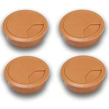 4pcs 60mm Plastic Desktop Cable Grommet Covers, Round Cable Management Grommets For Computer Desks