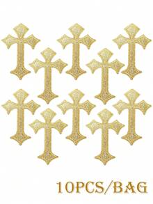 10pcs Cross Design Iron-on Patch - Multicolor - View 8