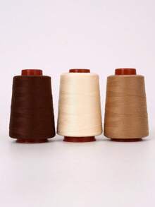 Set de 3 hilos de coser de poliéster: colores regulares mezclados para costura en el hogar, 402 carretes pequeños de hilo para máquina de coser y costura a mano (800 yardas cada uno) - Multicolor - Ver 18