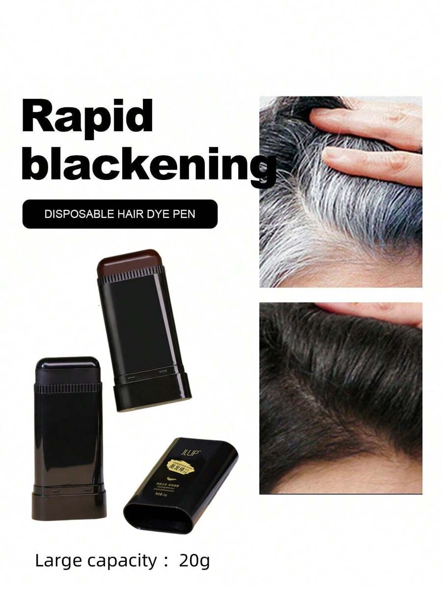 JLUP 白发发际线遮瑕棒，发际线阴影粉棒，防水发根遮盖，遮盖黑色或棕色发际线阴影，节日和活动必备化妆品 - 美髮棒7g - 查看 1