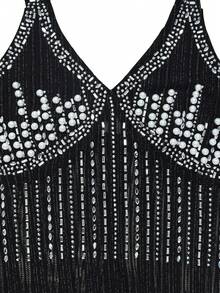 时尚夏季女式性感蕾丝闪亮水钻深 V 领露背长款舞会礼服生日派对节日服装礼服婚礼宾客礼服正式礼服晚礼服