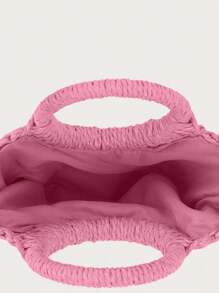 Yogodlns Sac à bandoulière en osier tissé, Décoration de marguerite, Petit sac à main fait main, Sac d'été bohème