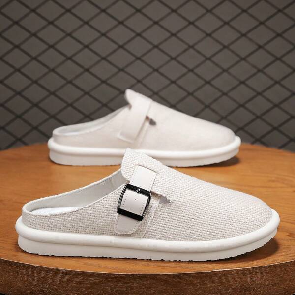 Plus Size Summer Half Backless Slip-On Sandals