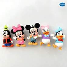 Disney Imanes de nevera de Mickey y Minnie de dibujos animados de Disney, figuras hechas a mano de Donald y Daisy - Lindos, de colores mixtos, de material PVC. Decoraciones de fiesta con imanes fijos. Perfectos como regalos para amigos, fiestas y graduación.