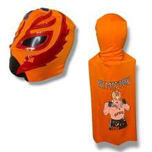 1 Capa Mascara Infantil Luchadores Lucha Libre Personajes - Naranja - Ver 1