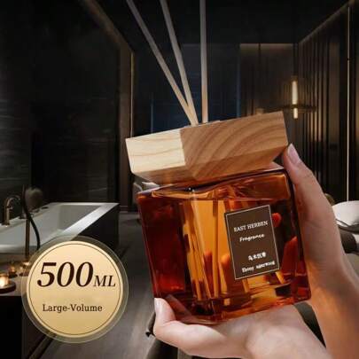 1pc 16.9oz (500ml) Reed Diffuser Set, Suitable For Home Indoor Decor, Includes 5 Fragrance Sticks, Bedroom/Study Room/Bathroom Aromatherapy Diffuser, Air Freshener