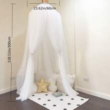 AIBOYING 1pc 300*60cm Mosquito Net, Dome Mosquito Net, Palace Style Mosquito Curtain For Bed, No Installation Required, Baby Anti-Mosquito Cover, Bed Decor, Bedding Accessory, All Season - Multicolor - View 4