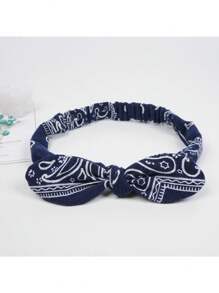 1 pezzo Fascia per capelli vintage da donna con motivo paisley intrecciata elastica/foulard per capelli/turbante fascia assorbente