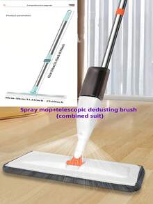 [Bộ sản phẩm] Cây lau nhà phun sương + Nhiều dụng cụ vệ sinh, Tay cầm bằng thép không gỉ bền chắc, Miếng lau rộng hơn, Lau khô và ướt đa năng, Không bám tóc, Cây lau phẳng, Lau rảnh tay, Tay cầm liền khối với vòi phun. Khử trùng, diệt khuẩn, khử mùi, làm sạch, giữ gìn không để lại vết nước. Dụng cụ vệ sinh gia đình, dụng cụ vệ sinh nhà bếp. Thích hợp cho sàn nhà, gạch, đá cẩm thạch, tấm ốp tường. Quà tặng ngày lễ - Nhiều màu - Xem 18