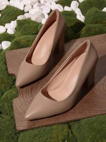 Damen Spitze Pumps mit niedrigem Rist und hohem Absatz, modisch sexy Plateau-Absatz vielseitige Schuhe