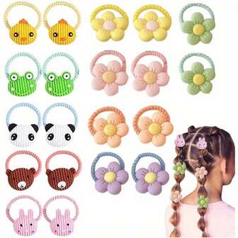 Hair Band Set, High Elasticity, Cute, Multi-Style, Multi-Color Hair Accessories