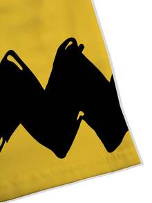 男士轻质抽绳运动短裤 - 黄色，速干涤纶，非常适合夏季海滩和高尔夫，无弹力，带口袋，夏威夷风