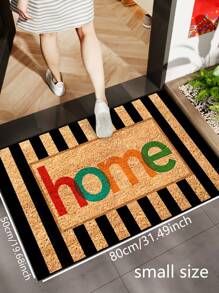 1pc Black Line Home Pattern Entrance Mat, Minimalist Style Indoor/Outdoor Non-Slip Rug, Machine Washable Anti-Fouling Absorbent Doormat For Kitchen, Dining Room, Hallway, Bathroom, Bedroom, Outdoor, Foyer, Home Decor, All Season Carpet Rugs Door Mat Room Decor Carpet For Living Room Kitchen Rug Bedroom Decor Blankets And Throws Rugs For Bed Room Bathroom Decor Room Decoration Stuff Living Room Decor Office Decor House Decor Home Decor Living Room Bathroom Rug Room Decor Aesthetic